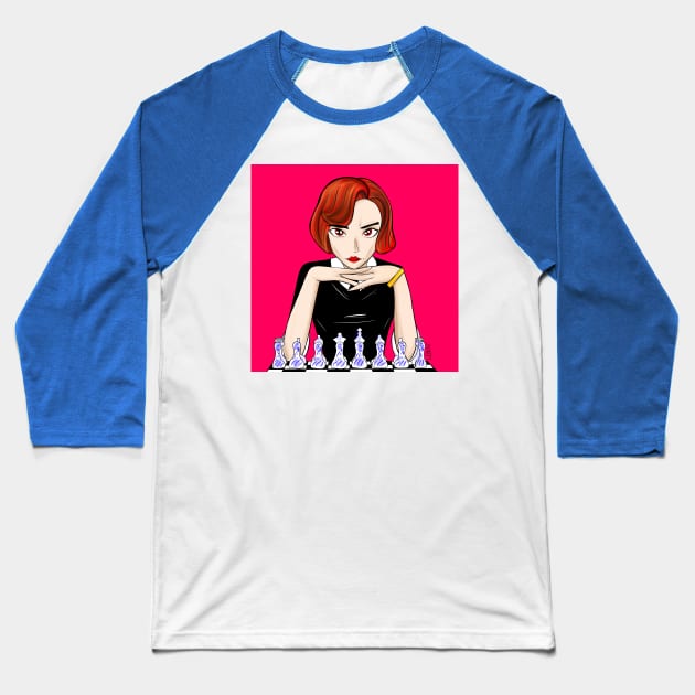 beth harmon the ginger in chess master queens gambit Baseball T-Shirt by jorge_lebeau